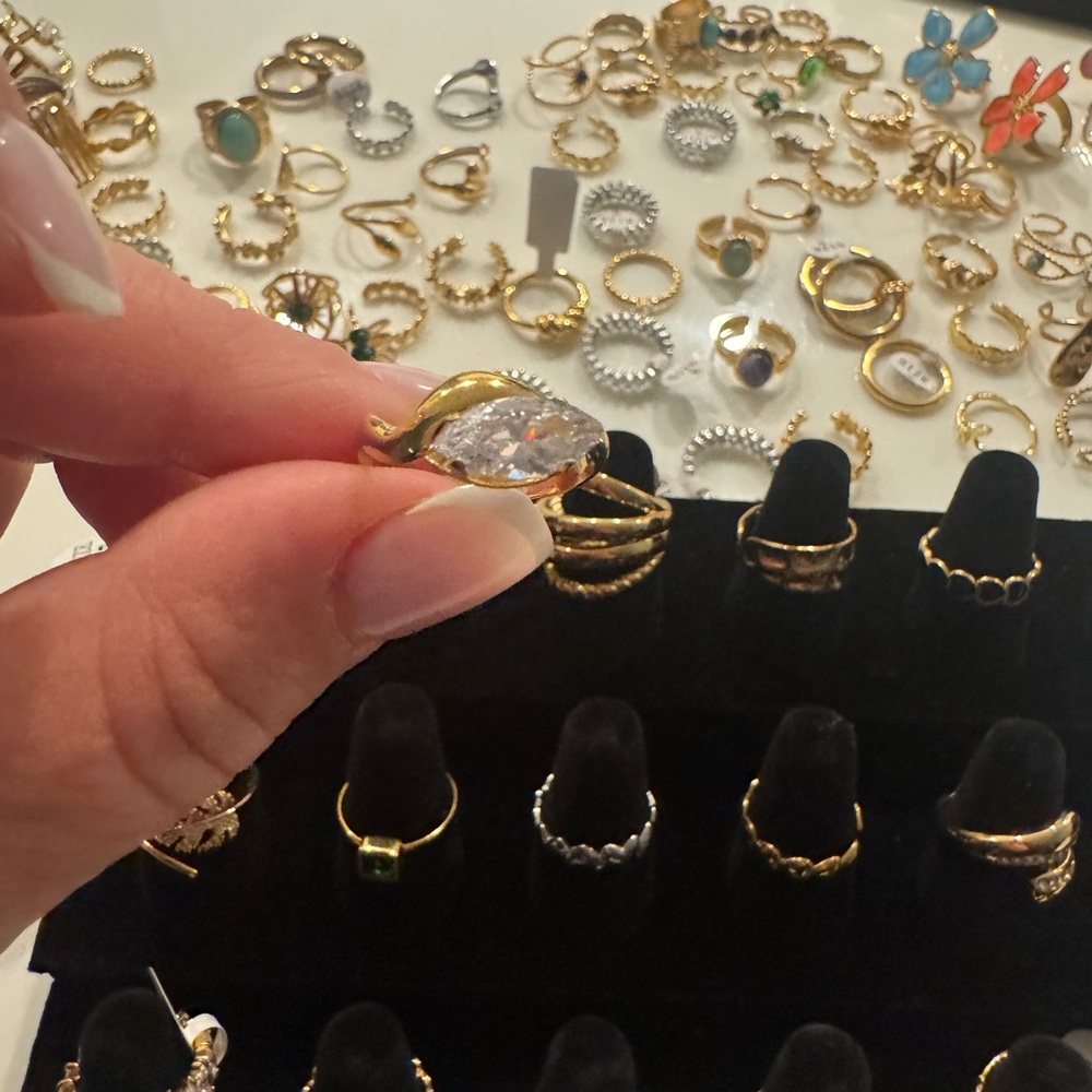 Elegant Gold and Silver Women's Ring 18 k plated gold